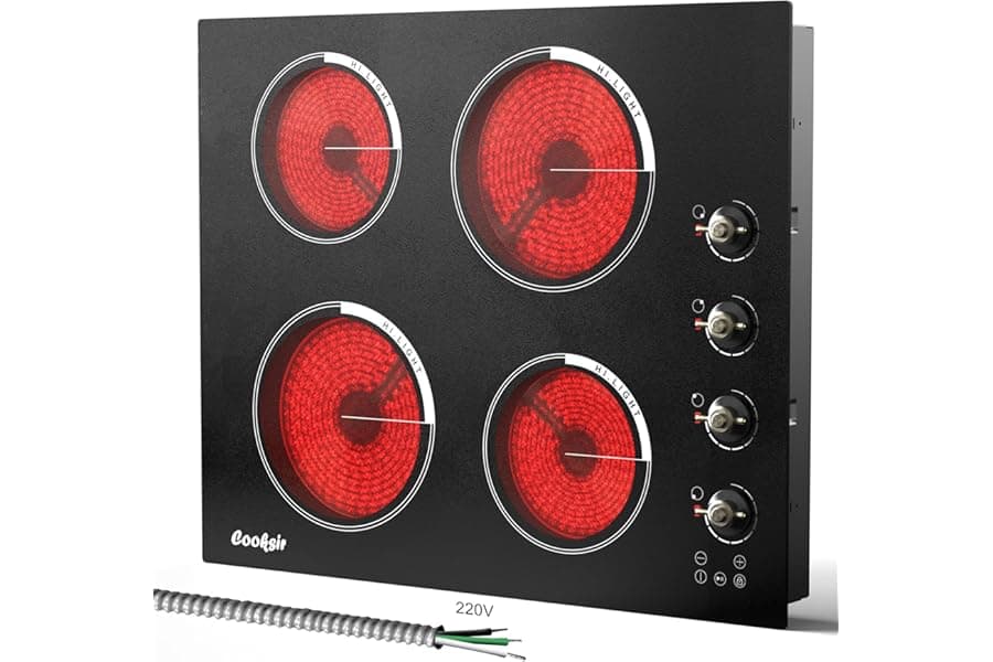 24-Inch 4-Burner Built-in Electric Cooktop